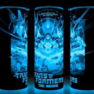 Glow in the Dark Transformer 80s The Movie Cup Mug Tumbler